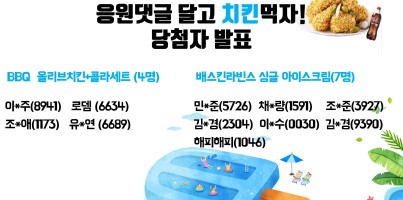 [지역연계] 장애인 고용 응원댓글 달고 치킨먹자 이벤트 당첨자 발표